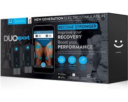 SnelShoppen - Bluetens Duo Sport 2 Elektrostimulator - Draadloos Spierherstel Apparaat - Inclusief Elektroden, Tas en Kabel - Ideaal voor Sport, Fitne