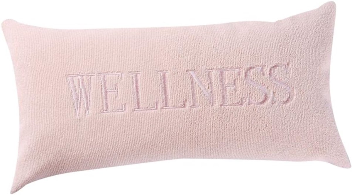 Thijox - Badkussen voor Badkuip 20x40 cm | Ergonomisch Nekkussen | Sneldrogend Hoofdsteun in Rosé | Wellness Kussen voor Ontspanning en Comfort