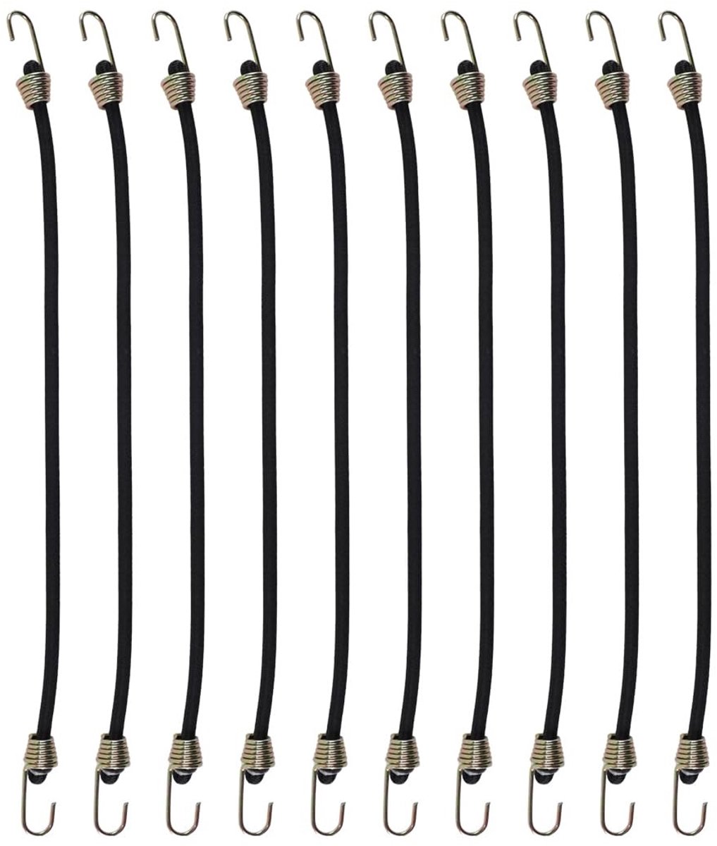 Dailygoods - 5-Pack Elastische Bungee-Koorden met Haken, 25 cm
