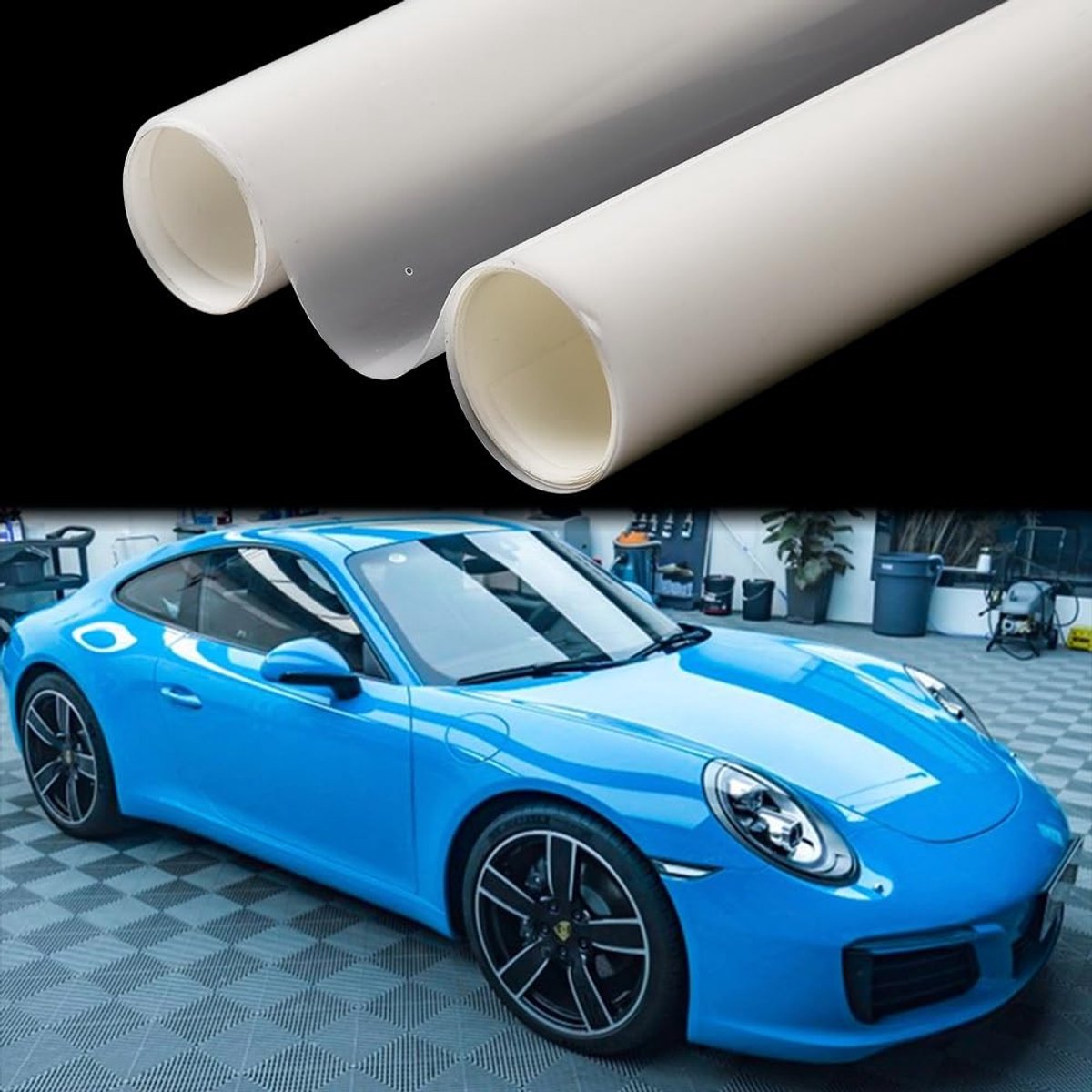 Dailygoods - Car Film - Transparante Beschermfolie - Hoge Glans - 30 x 152 cm - Zelfherstellend - Voor Auto, Motor en Fiets