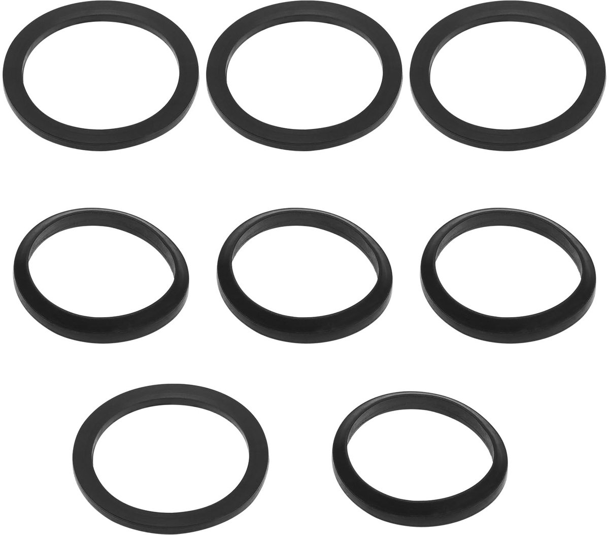Dailygoods- Afdichting Rubber - 4x Wigafdichtingen - 4x Platte Afdichtingen - Geschikt voor 1/4 Inch Wastafel - Corrosiebestendig - Hoogwaardige Sterkte - Afdichtingsring