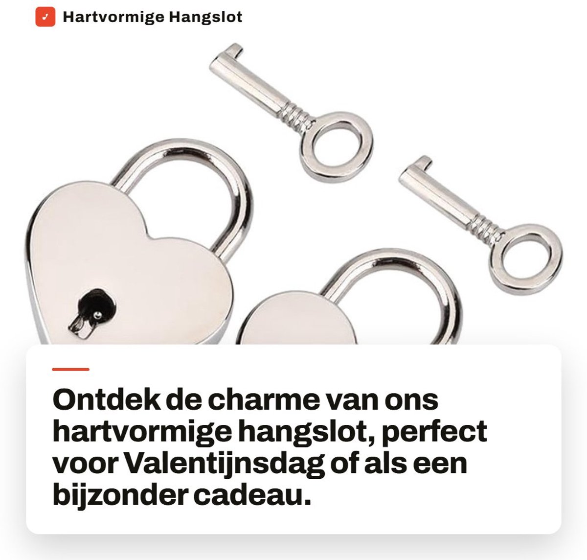 Dailygoods- Hartvormige Hangslot - Klassiek Ontwerp - Sleutel - Decoratieve Lock - Verzamelslot - Roestbestendig - Hoogwaardige Zinklegering - Decoratief Hangslot