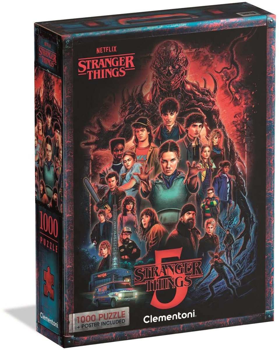 Dailygoods- Puzzel 1000 stukjes volwassenen - Stranger Things - Afmetingen 70 x 50 cm - Gerecycled materiaal - Clementoni-kwaliteit - Made in Italy - Legpuzzel
