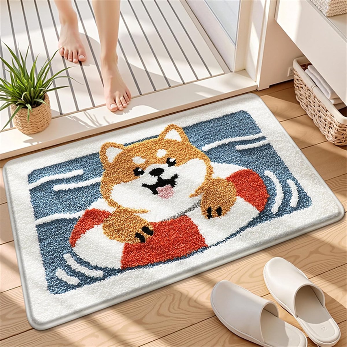 Zachte en Absorberende Badmat voor Honden, 50x80cm, Ideaal voor Badkamer, Antislip en Wasbaar