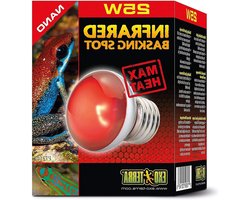 Warmtelamp Reptiel - Infrarood Lamp - Terrarium Temperatuur - 24-uurs Warmtebron - 6.5 x 6 x 8.5 cm - Rood