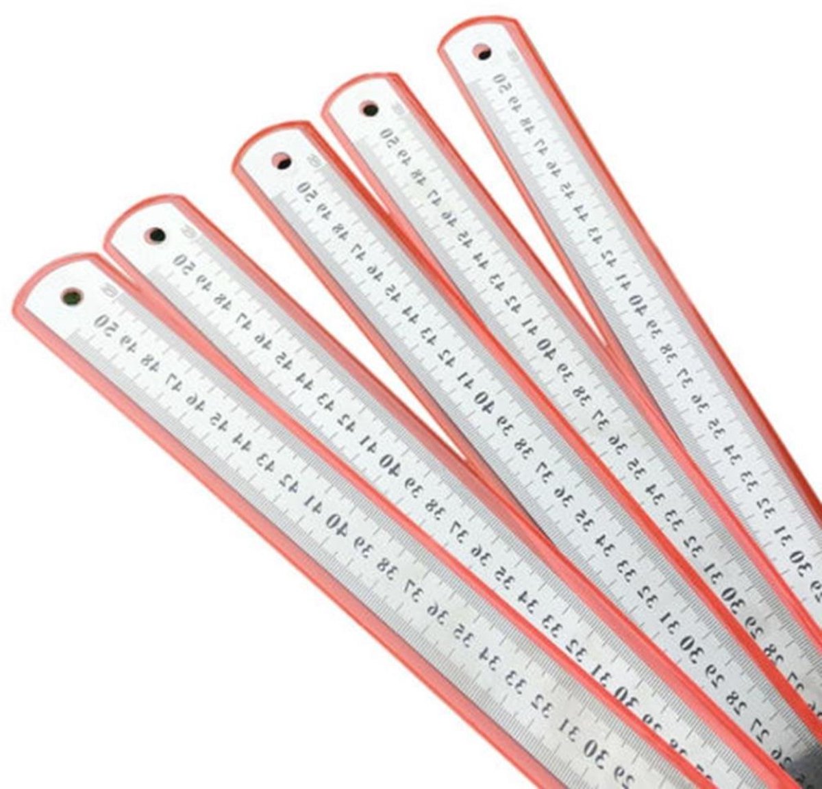Metalen Liniaal - Meetgereedschap Precisie - Nauwkeurig Meten - Dubbelzijdig - 30 cm - Zilver
