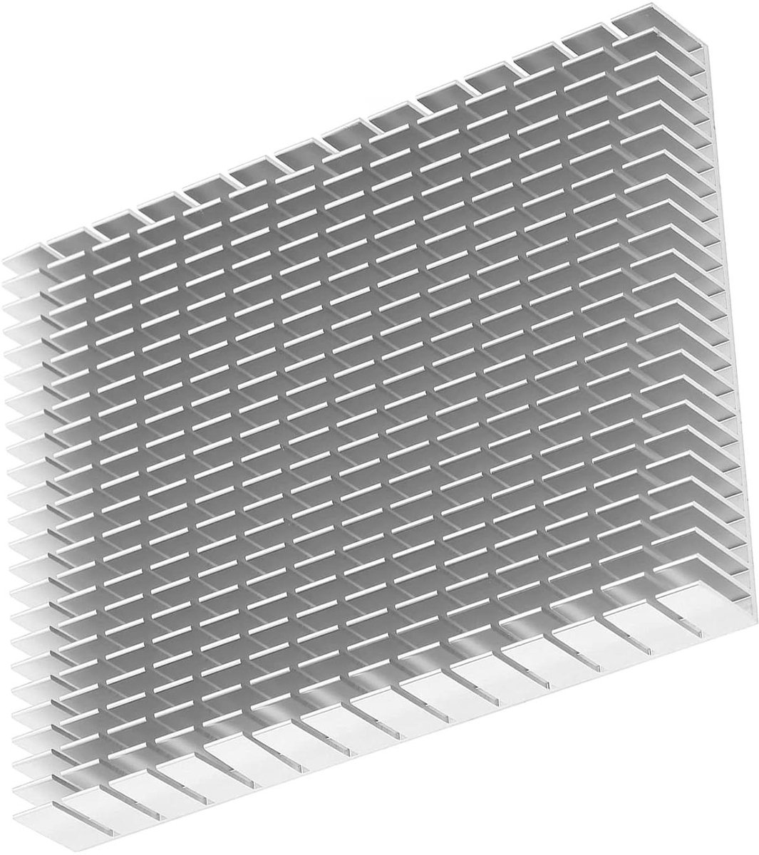 Aluminium Koelblok - Koelvin PCB - Elektronica Koelen - Geanodiseerd Materiaal - 150x120x20mm - Zilver