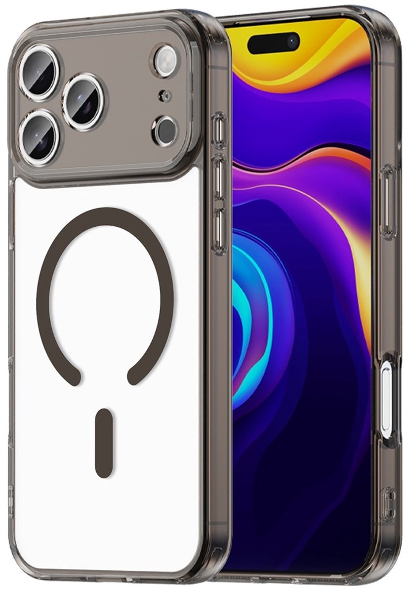 Coverup Hoesje - Geschikt voor iPhone 17 Pro Max Hoesje - Coverup Clear TPU Back Cover - MagSafe Compatible - Zwart