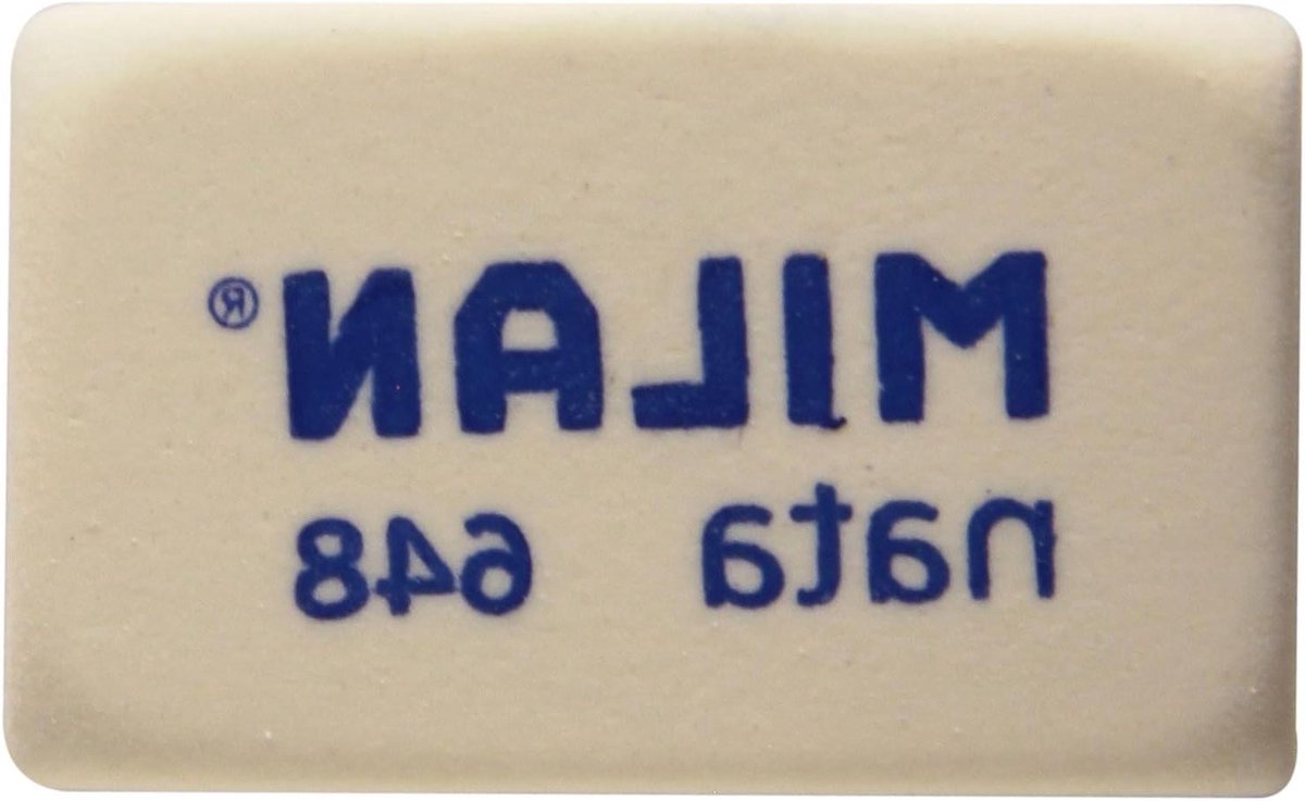 Vlakgom - Zachte gum - Fouten Corrigeren - Beschadigt papier niet - 48 stuks - Diverse