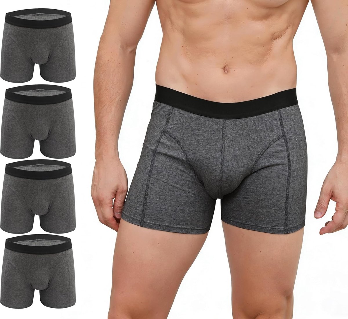 Comfortabele Katoenen Boxershorts voor Mannen - Ademend, Zacht en Ondersteunend Ondergoed