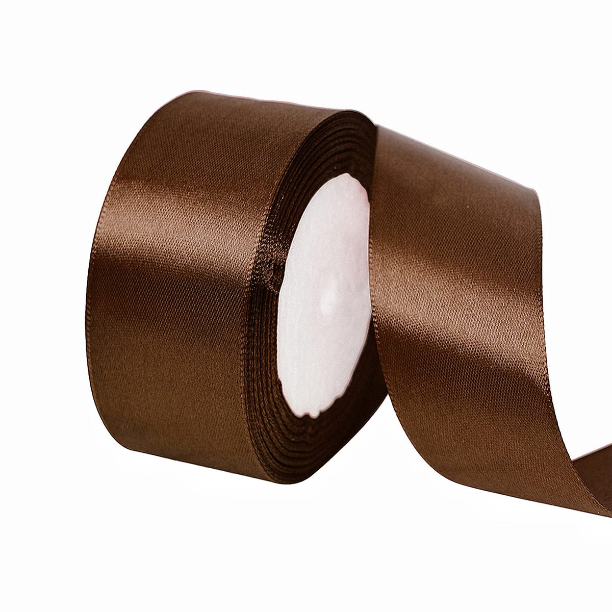 Lint Koffie 40mm,22 Meters Satijnen Linten, Decoratie Zijden Linten, Cadeaulint, Autolint,Stoffen Linten van Zijde en Satijn, voor Bruiloft, Feest, Verjaardag,Valentijn Party