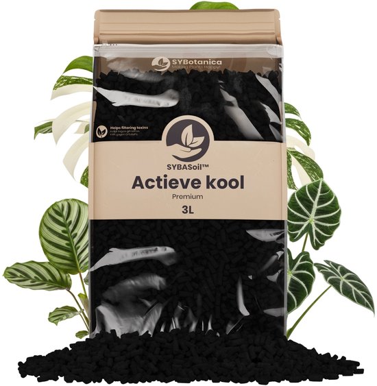 Actieve kool korrels 650g/1 Liter - Sybotanica - Terrarium Filtratie - Houtskool Poeder - Filtert potgrond & aquariums