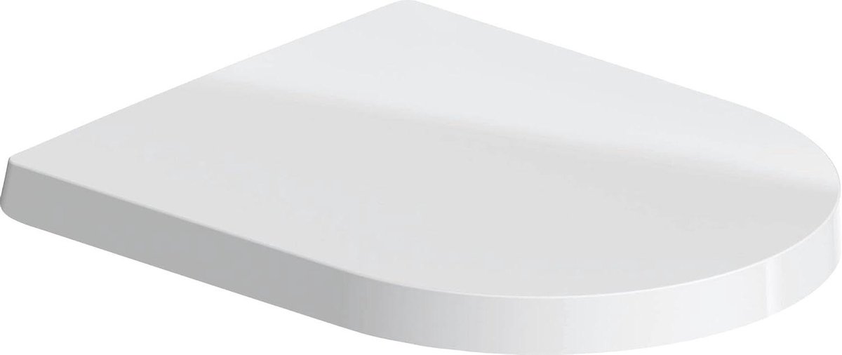 Toiletbril met deksel - WC-bril Duroplast - Badkamer vernieuwen - Softclose mechanisme - 458 cm lengte - Wit