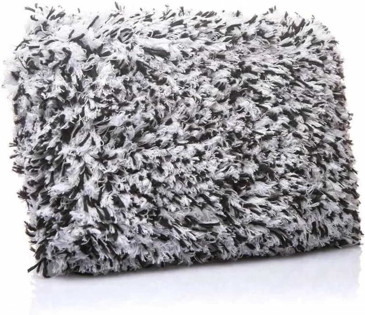 Microfiber Waskussen - Autowashandschoen - Auto Reinigen - Hoog Absorptievermogen - 30 x 23 cm - Grijs