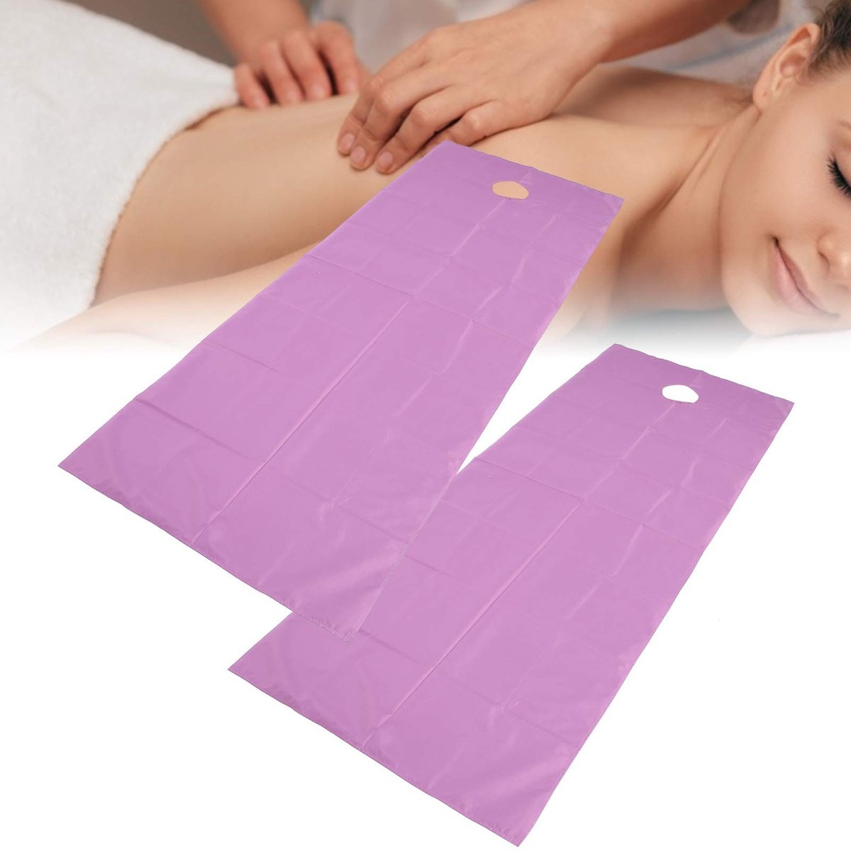 Dailygoods- Massage Tafel Cover Ademend - Oliebestendig - Waterdicht - Herbruikbaar - Wasbaar - Met Gezicht Gat - Massagebanklaken