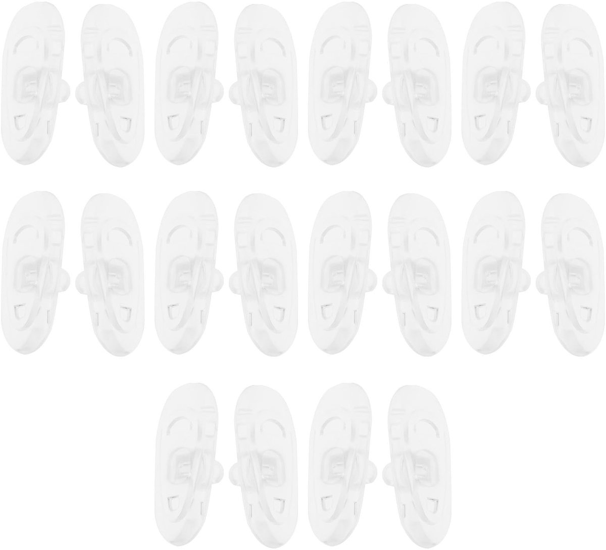 Inovra - 10 paar Siliconen Snap-in Neus Pads - Zachte Push-on Pads voor Brillen