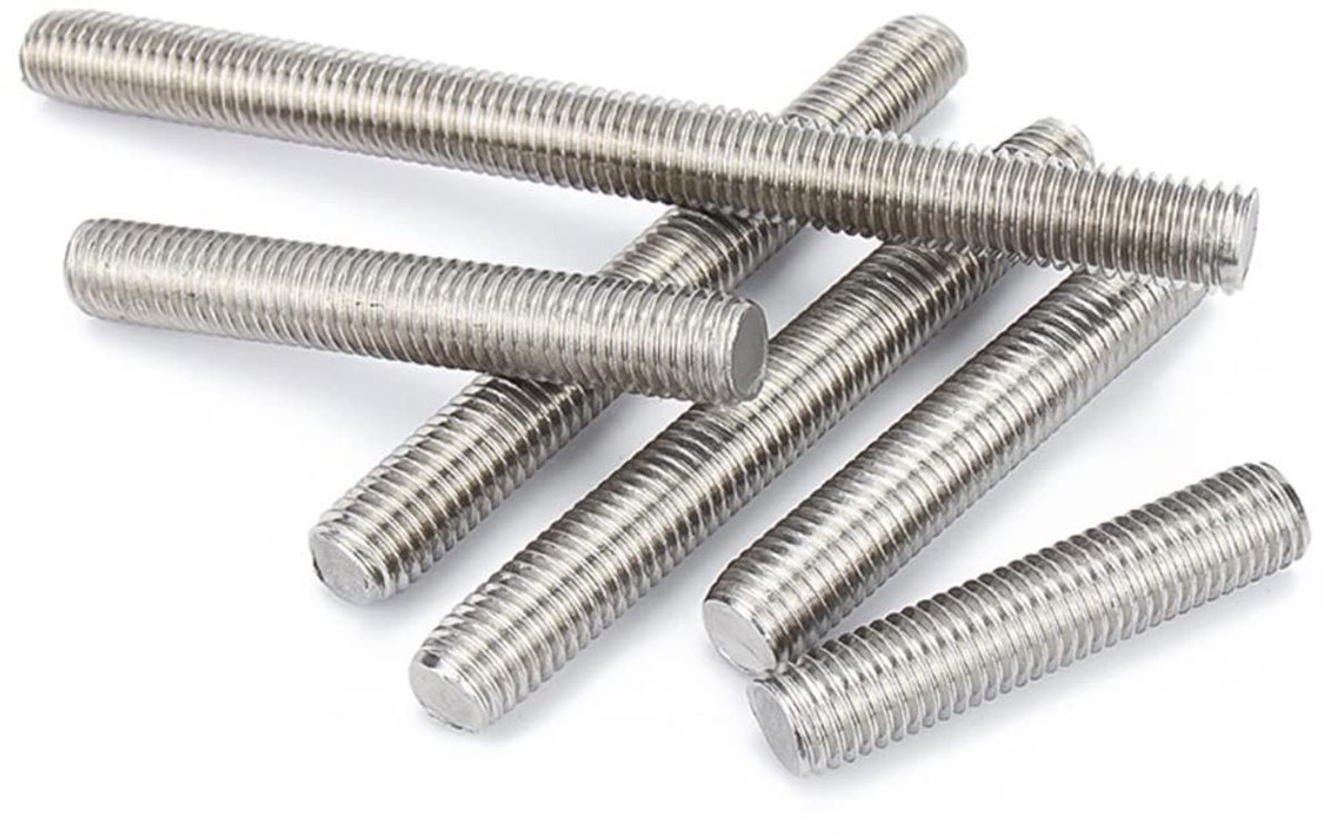 Roestvrijstalen Draadstangen M12×100mm - Volledige Draad, 2 Stuks, Ideaal voor Bouw en Constructie