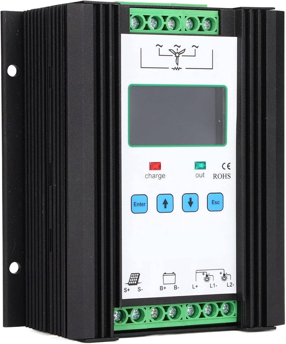 Digitale Wind- en Zonne-energie Controller voor 12V en 24V Systemen - 600W Regulator en Professionele Accessoires