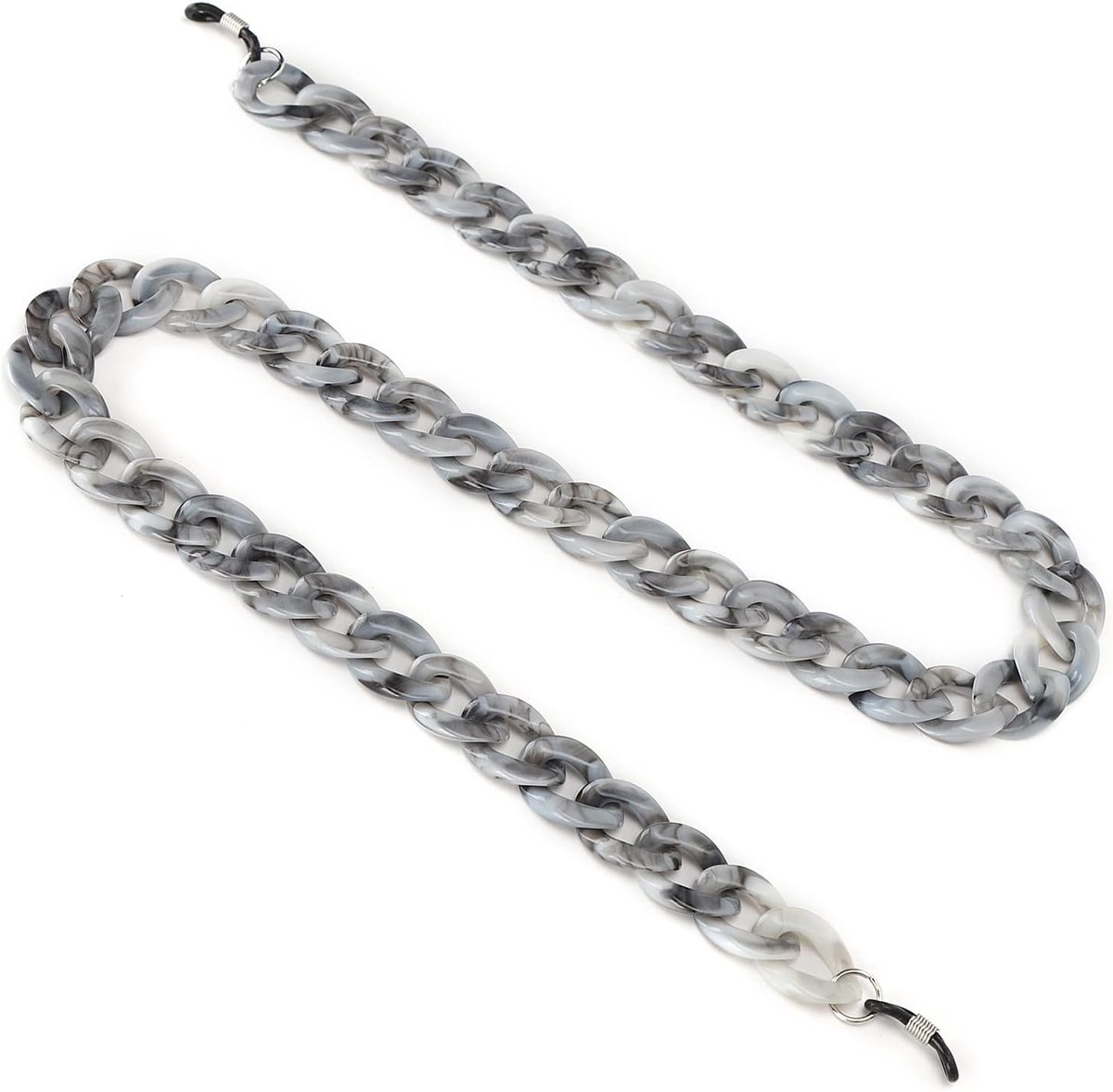 Thijox - Multifunctionele Brillenketting en Brillenhouder voor Optische Brillen, Zonnebrillen en Leesbrillen - 12x8x2cm - Grijs - Perfect voor Feesten