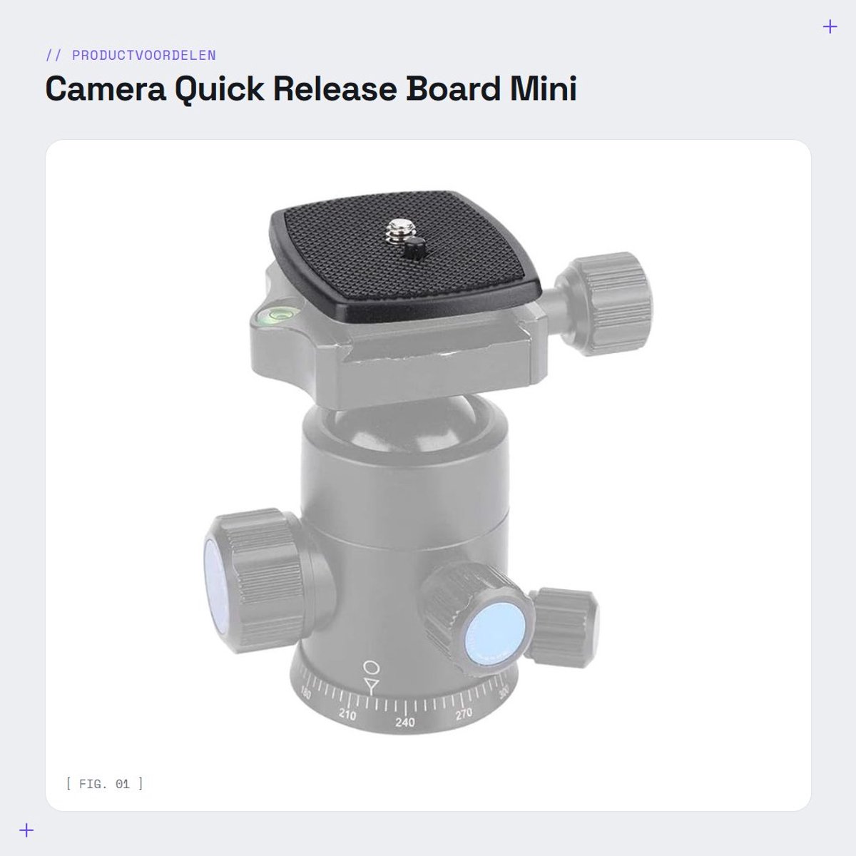 Dailygoods- Quick Release Plate Antislip - Camera Montageplaat - Professionele Snelontgrendelingsplaat - 1/4 Schroef - Draagbaar - ABS Materiaal - Camera Mount