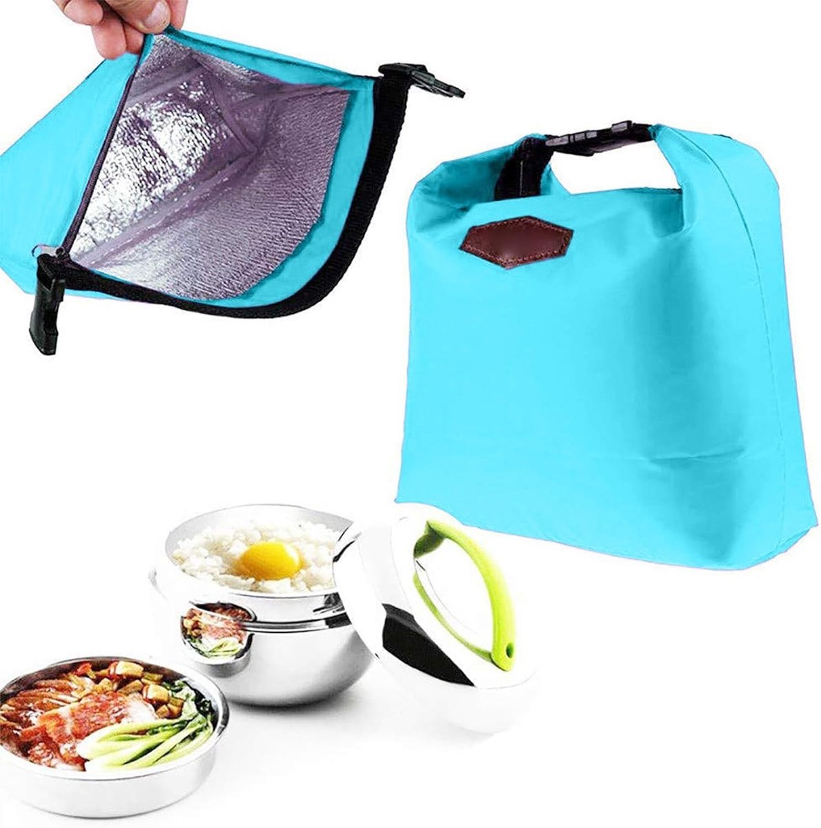 Thijox - Kleine Koeltas 4 Liter - Mini Lunchtas met Ritssluiting - Draagbare Ijstas - Opvouwbare Thermotas - Waterdicht - Picknicktas - Isolatietas Li