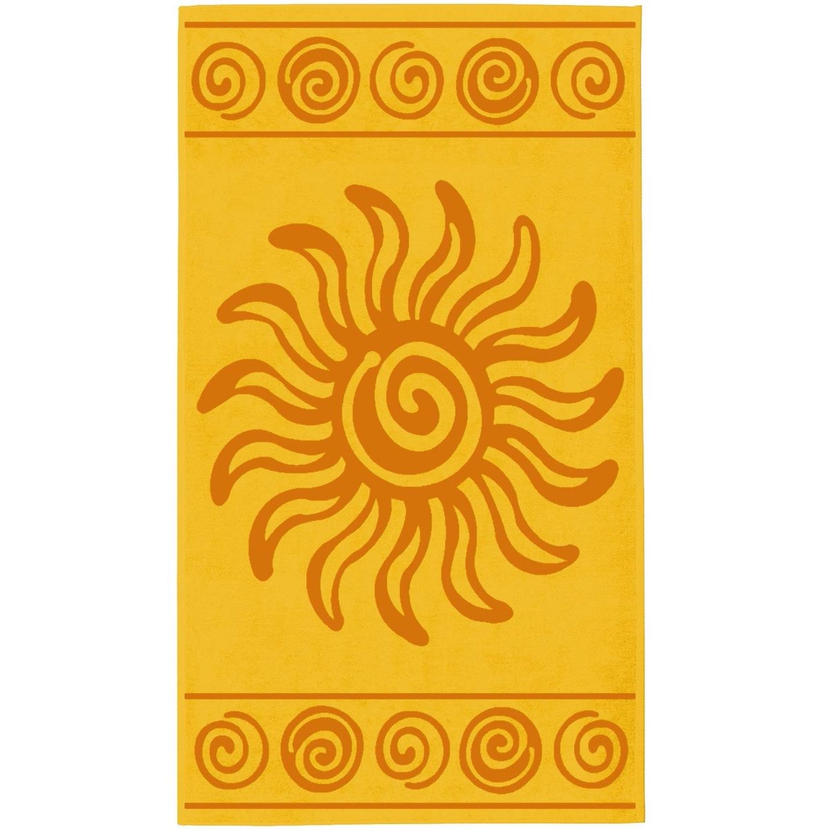Dailygoods - Strandlaken in vrolijk zongeel van 100% katoen, 100x180 cm