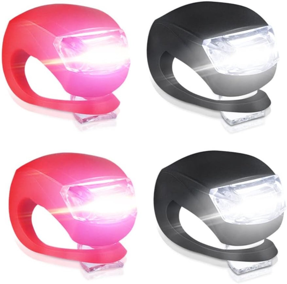 Waterdichte LED-siliconen verlichting voor kinderwagens met 3 lichtfuncties en helder licht, ideaal voor buitengebruik en hardlopen