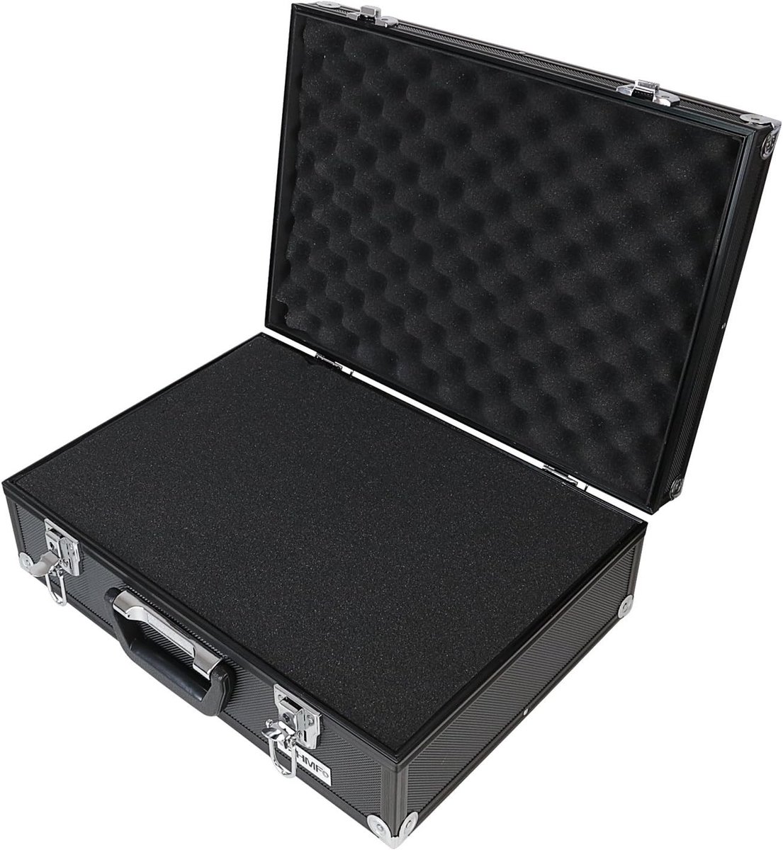 Aluminium Camera- en Wapen Koffer met Grid Foam, Zwart, 46 x 33 x 15 cm, Bescherming en Duurzaamheid