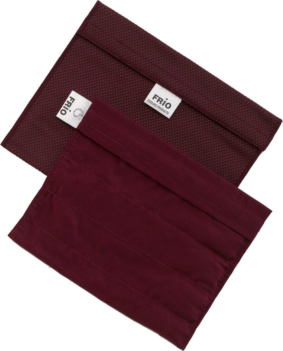Thijox - FRIO Expedition Insuline Koeltas Wijnrood 15x21 cm voor Maximaal 9 Insulinepennen | Koud Water Koeling | Herbruikbaar & Geen Koelelementen No