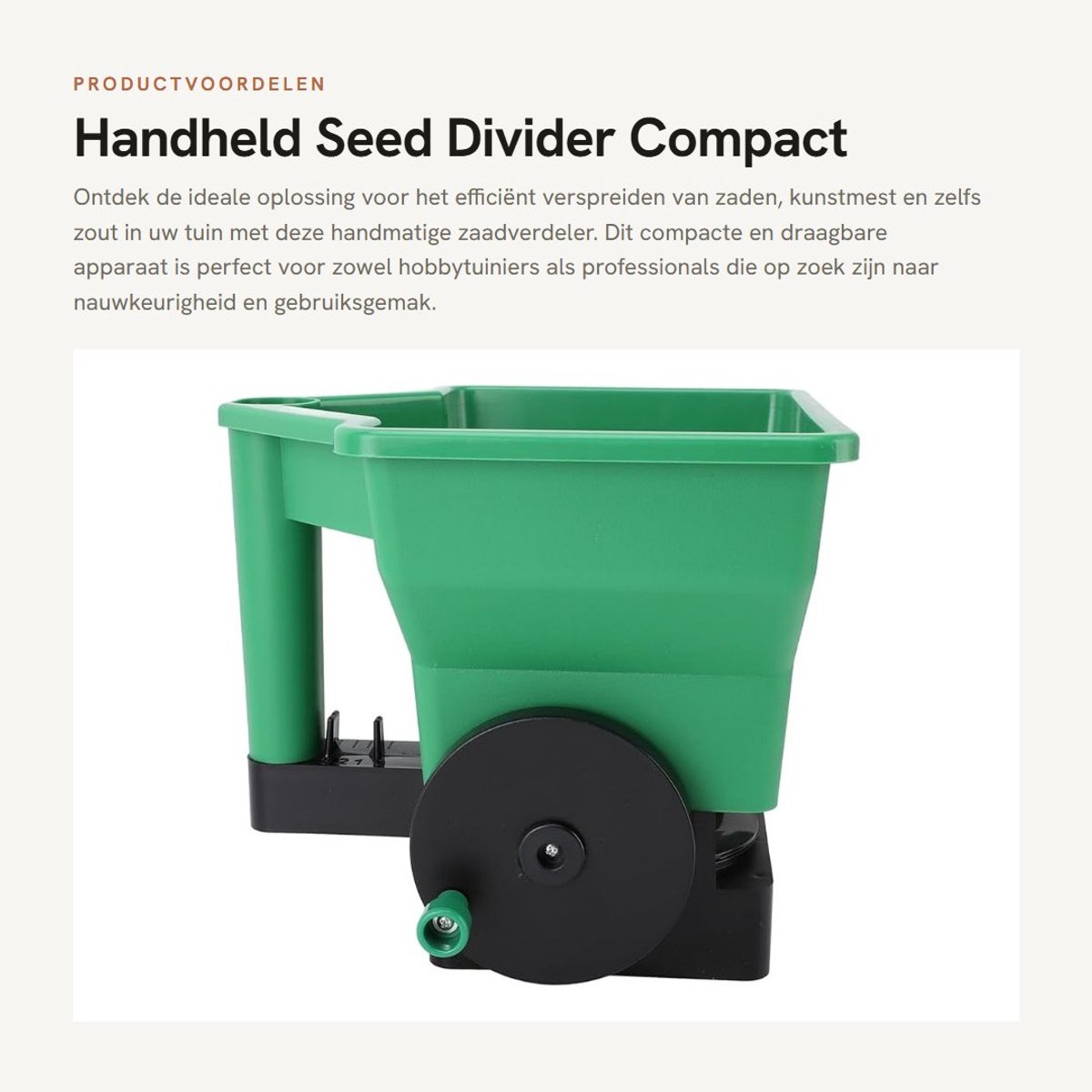 Inovra- Zaaier Compact 3L - Handmatige Verdelger - Precisie Verspreiding - Lichtgewicht - Multifunctioneel Gebruik - Duurzaam Ontwerp