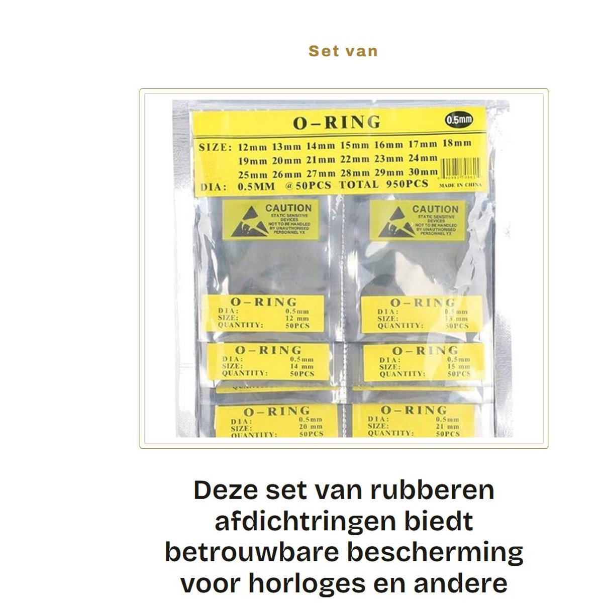 Inovra- Horlogepakkingen Set - Rubber Afdichtringen - Waterproof - Slijtvaste Bescherming - Schokbestendig - Voor Reparatie en Onderhoud - Opbergtas