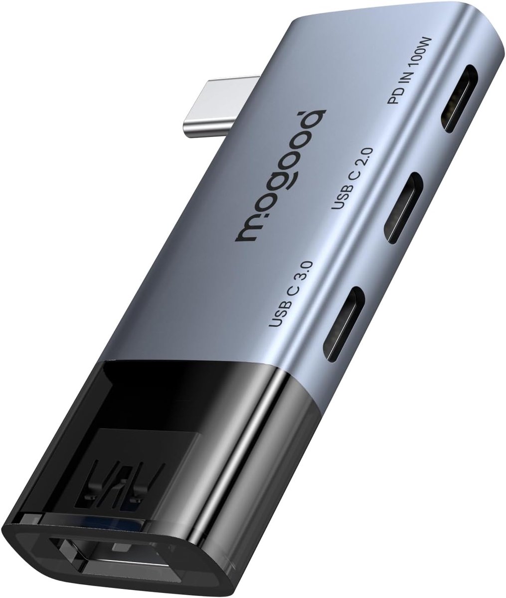 Thijox - USB C Hub Type C Multiport Adapter met 100W PD, USB C Splitter voor Laptop, Ondersteunt MacBook, Chromebook, SD/TF, RJ45, Snelle Gegevensover