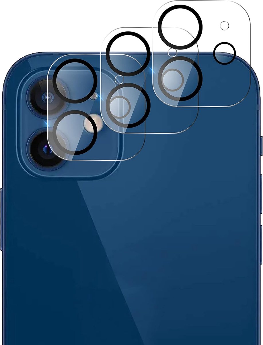 Thijox - Camera Lens Beschermer voor iPhone 12 [3 Stuks] Gehard Glas Protector Lensbeschermer, Ultra Dun, Krassenbestendig, 0,26 mm, Transparant, Idea