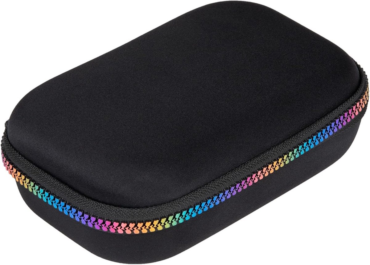 Thijox - ZIPIT Colorz 3-ringband etui voor jongens en meisjes, Zwart & Regenboog, Ruime Pencil Box, Stevige Materialen, Ideaal voor School, Creatief G