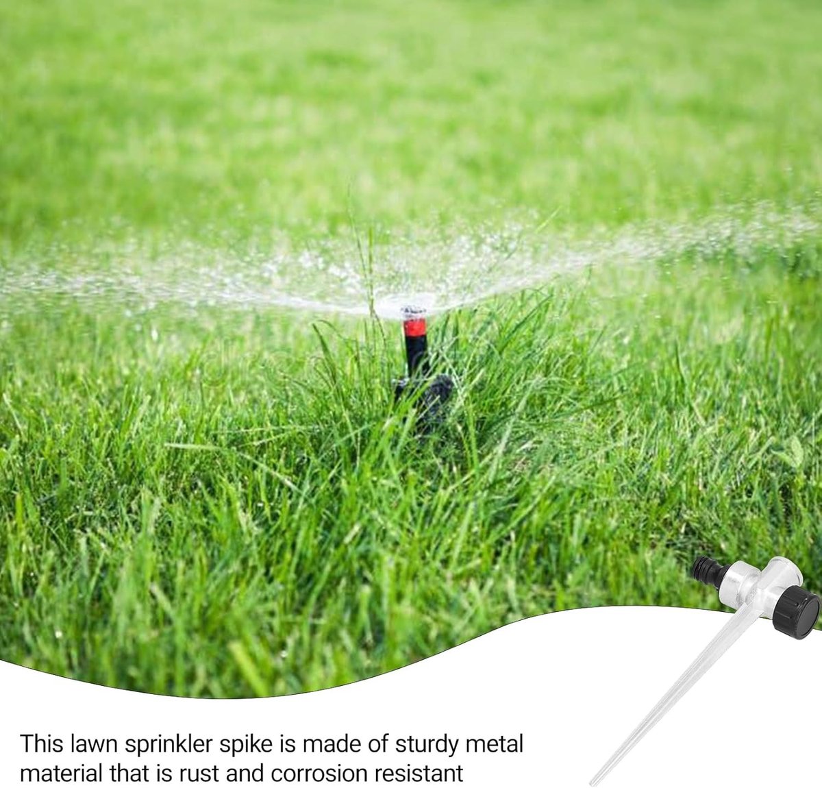 5-delige Tuinsproeier Set, 360° Rotatie Tuinsproeier, Ideaal voor Tuinonderhoud en Besproeiing, Metalen Sproeikop en 1/2 Inch Aansluiting