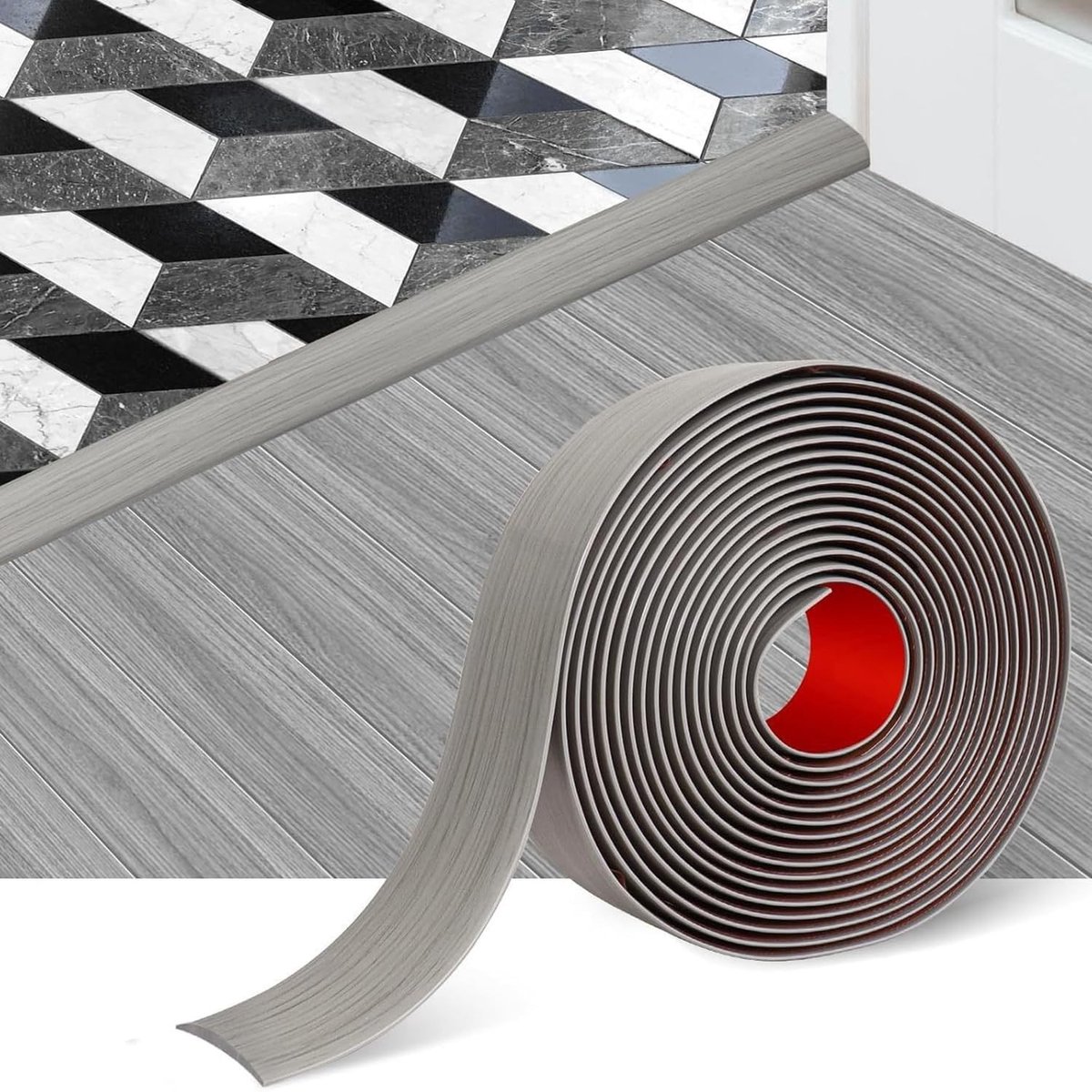 Zelfklevende Vinyl Vloerovergangsstrip van 2m, Laminaatvloerstrip, 5cm Brede Drempelstange