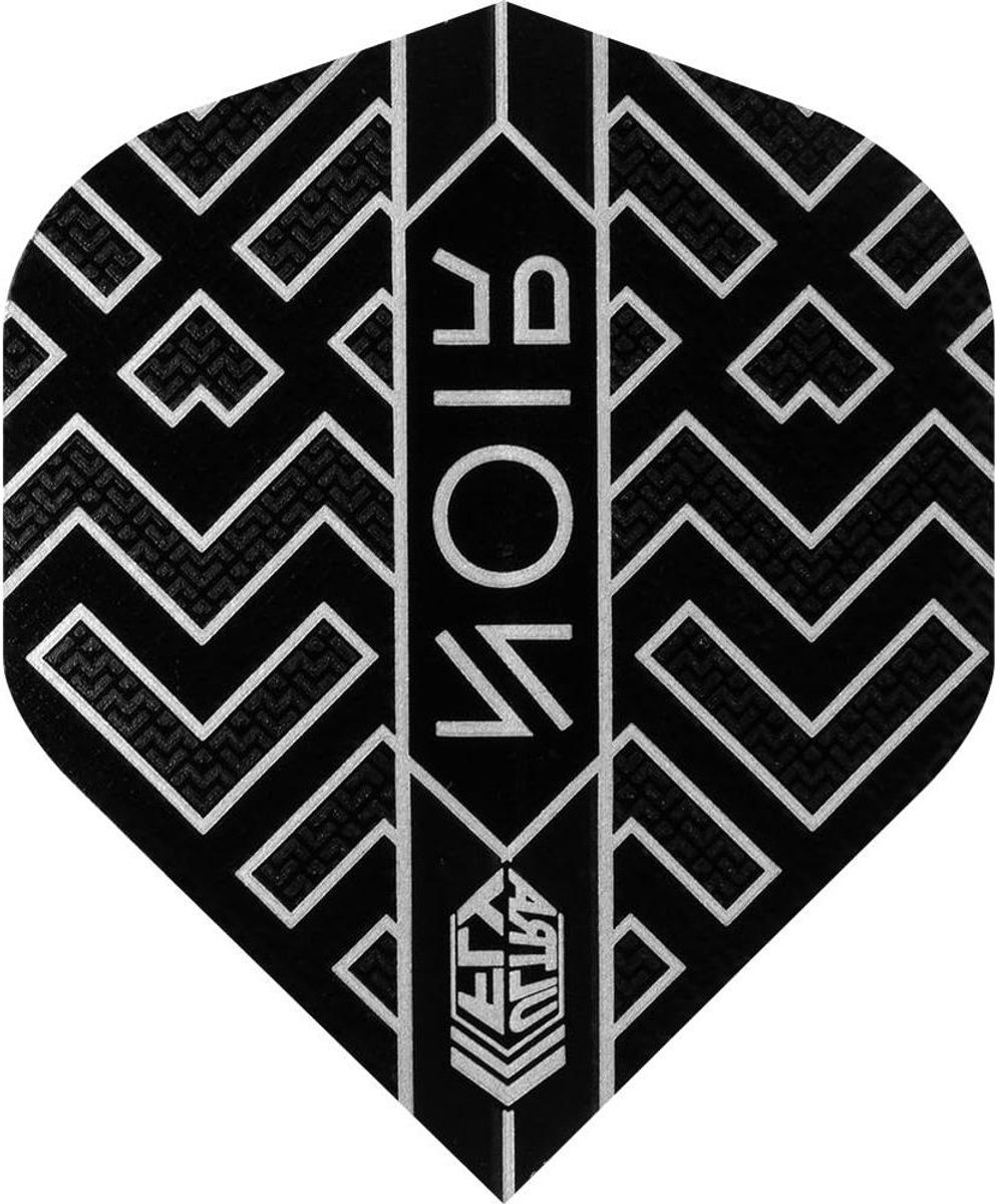 Dart Flights - Vluchten - Darts Spelen - Visueel Verbluffend - Set van 3 - Zwart/Zilver