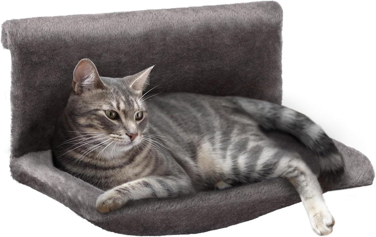 Huisdier Radiator Bed - Kattenmand Hondenmand - Warm en Zacht - Afneembare Hoes - 46 x 30 x 25 cm