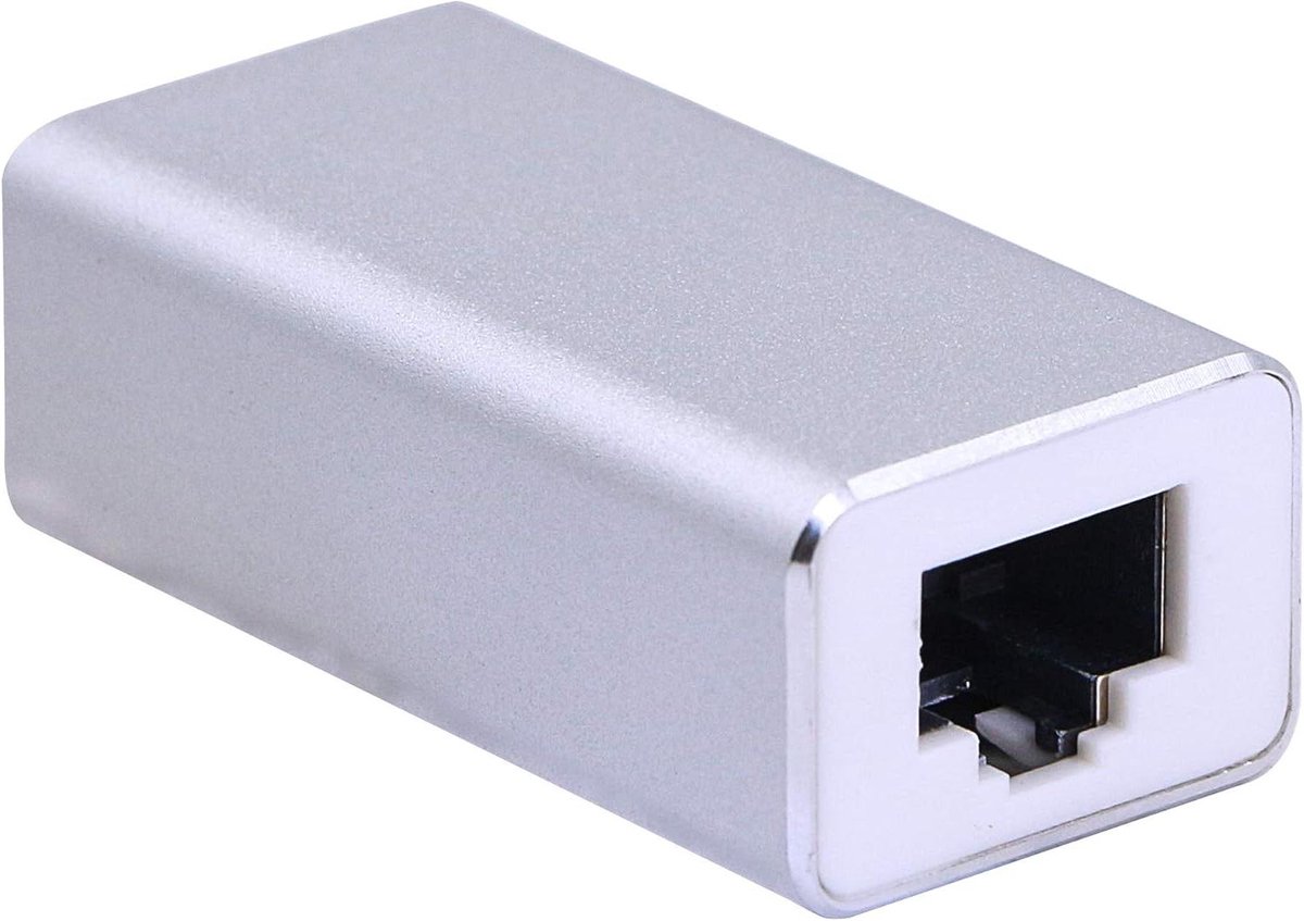 RJ45 LAN Koppeling - Ethernet Extender - Netwerk Uitbreiden - Donderbescherming - 1000Mbs Gigabit - Zilver