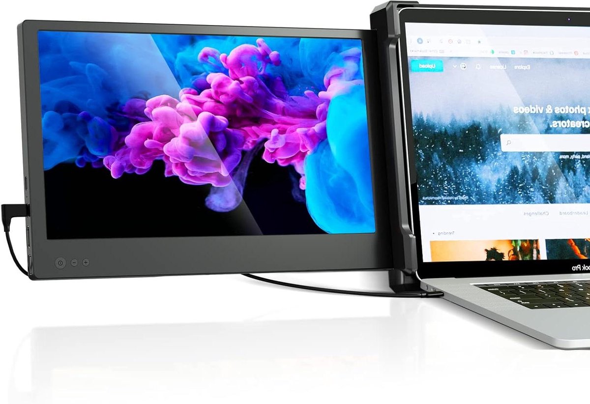 Draagbare Monitor - Extra Scherm - Multitasken Onderweg - Full HD IPS - 12 Inch - Zwart