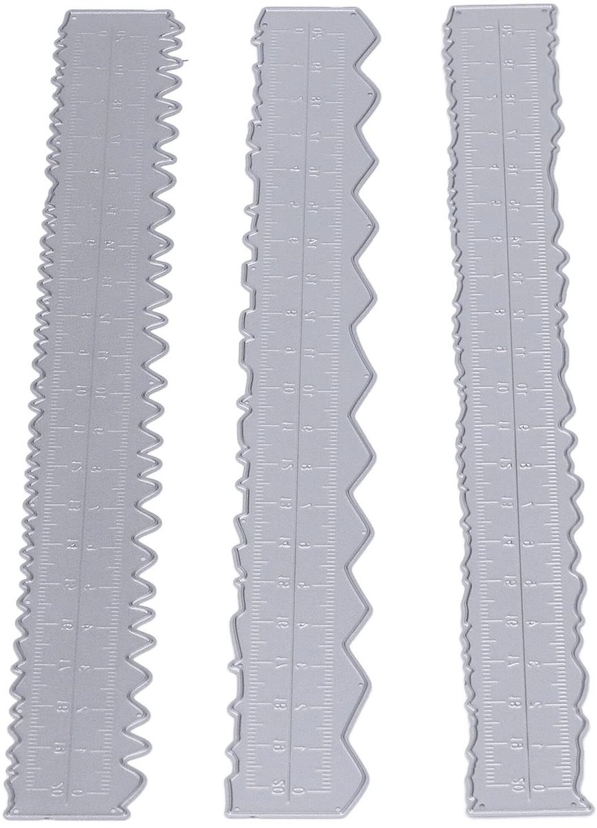 Dailygoods- Papierliniaal Metalen - Scheurliniaal - Snijsjabloon - Doe-het-zelf Handwerk - Lichtgewicht - Duurzaam Koolstofstaal - Stansvorm