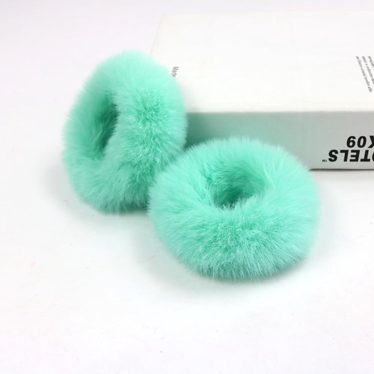 Dailygoods - Set van 10 Pluche Haaraccessoires in Groen