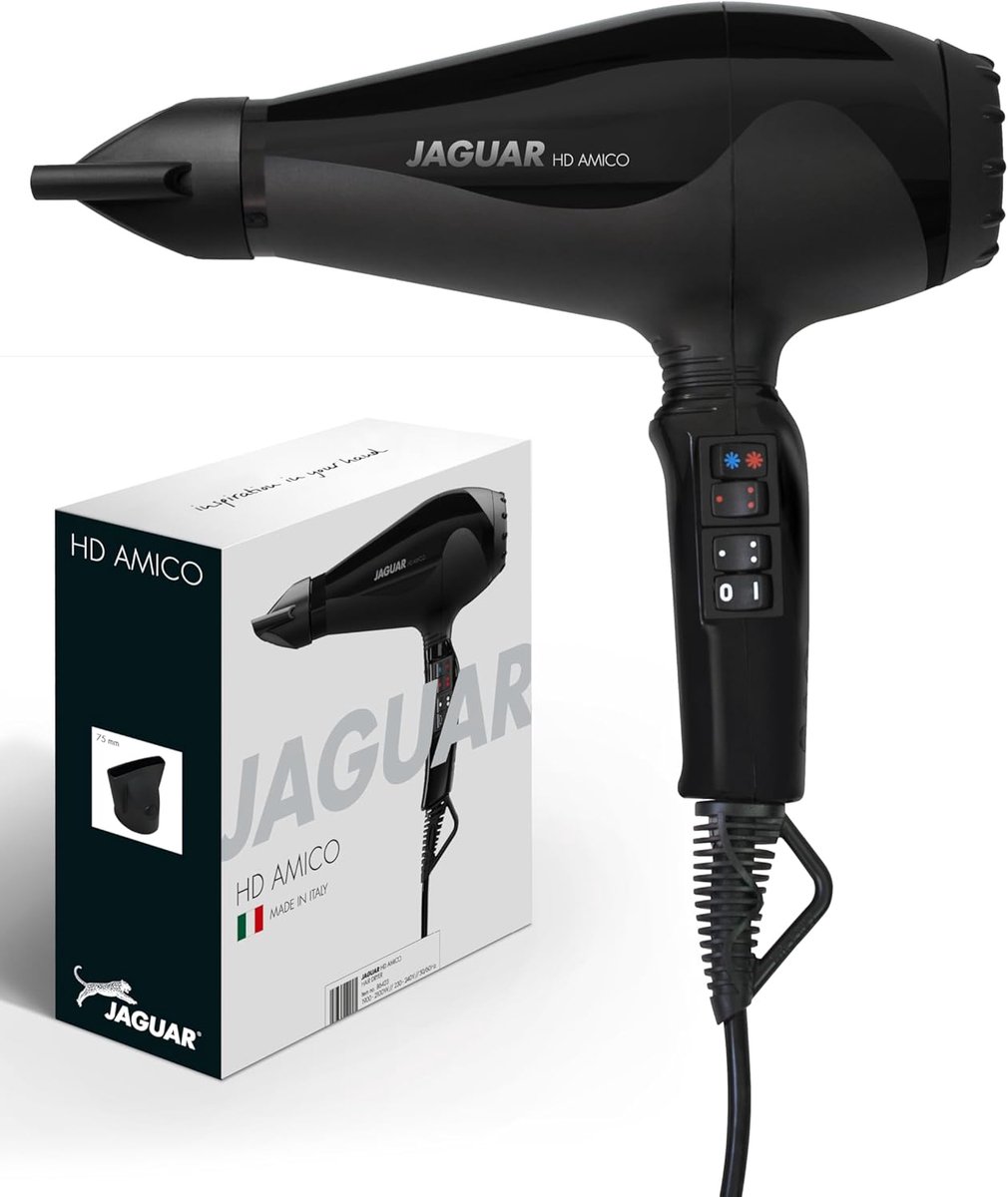 Thijox - Professionele Föhn HD Amico | Krachtige Haardroger met Koude Knop, Individuele Verwarmings- en Ventilatorinstellingen, Ideaal voor Unieke Sti