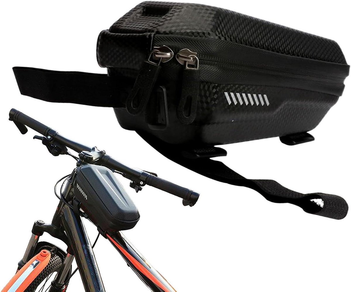 Fiets Frametas - Bovenbuistas Opbergtas - Fietsen Opbergen - Waterdichte Harde Structuur - 20 cm - Zwart