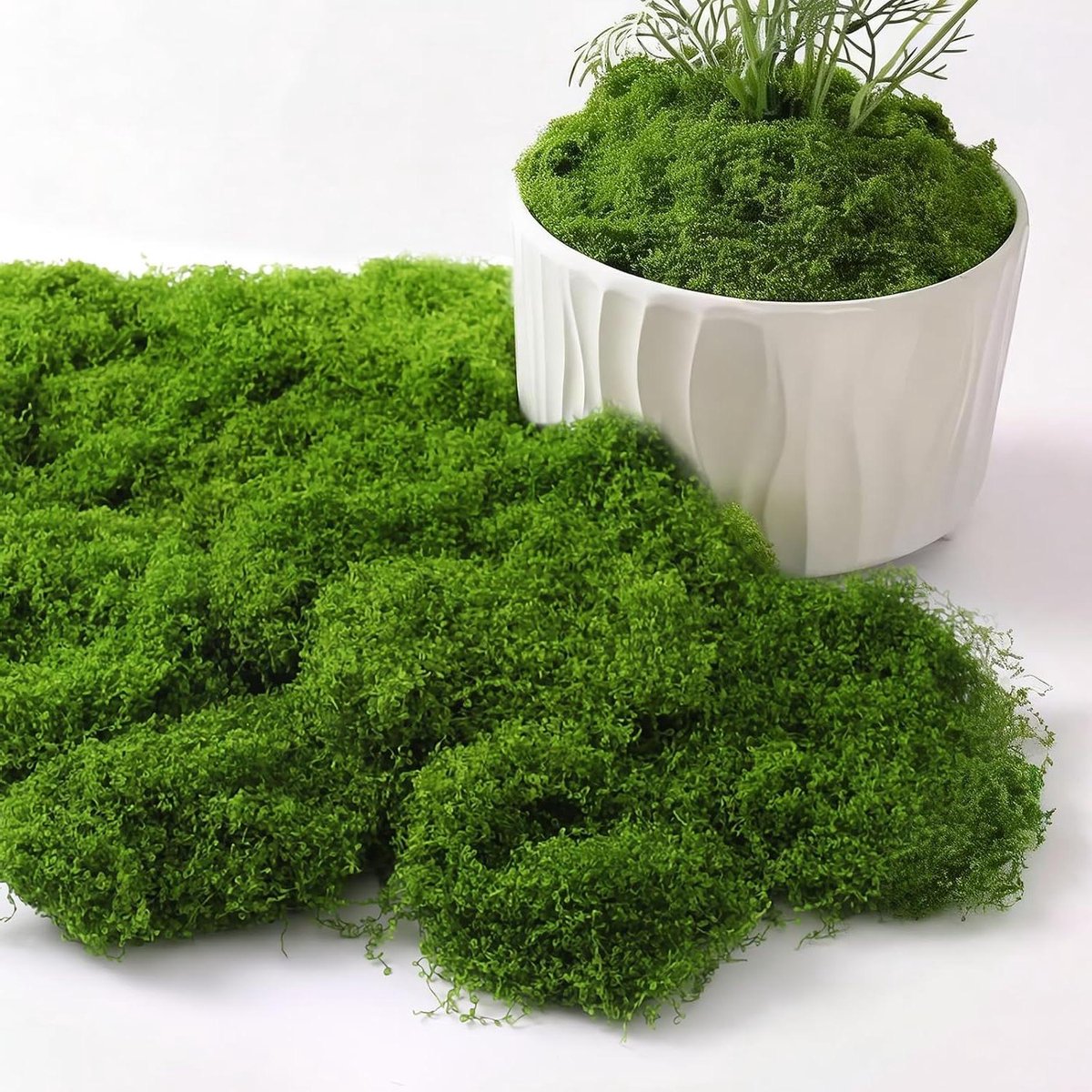 Kunstmos Decoratie - Nepmos Knutselen - Modelbouw Decoratie - Realistisch Design - 200 g - Donkergroen