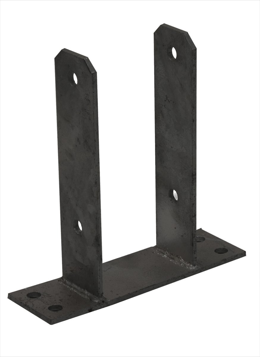 U|paalhouder Zwart voor 9 x 9 cm palen | Per Stuk