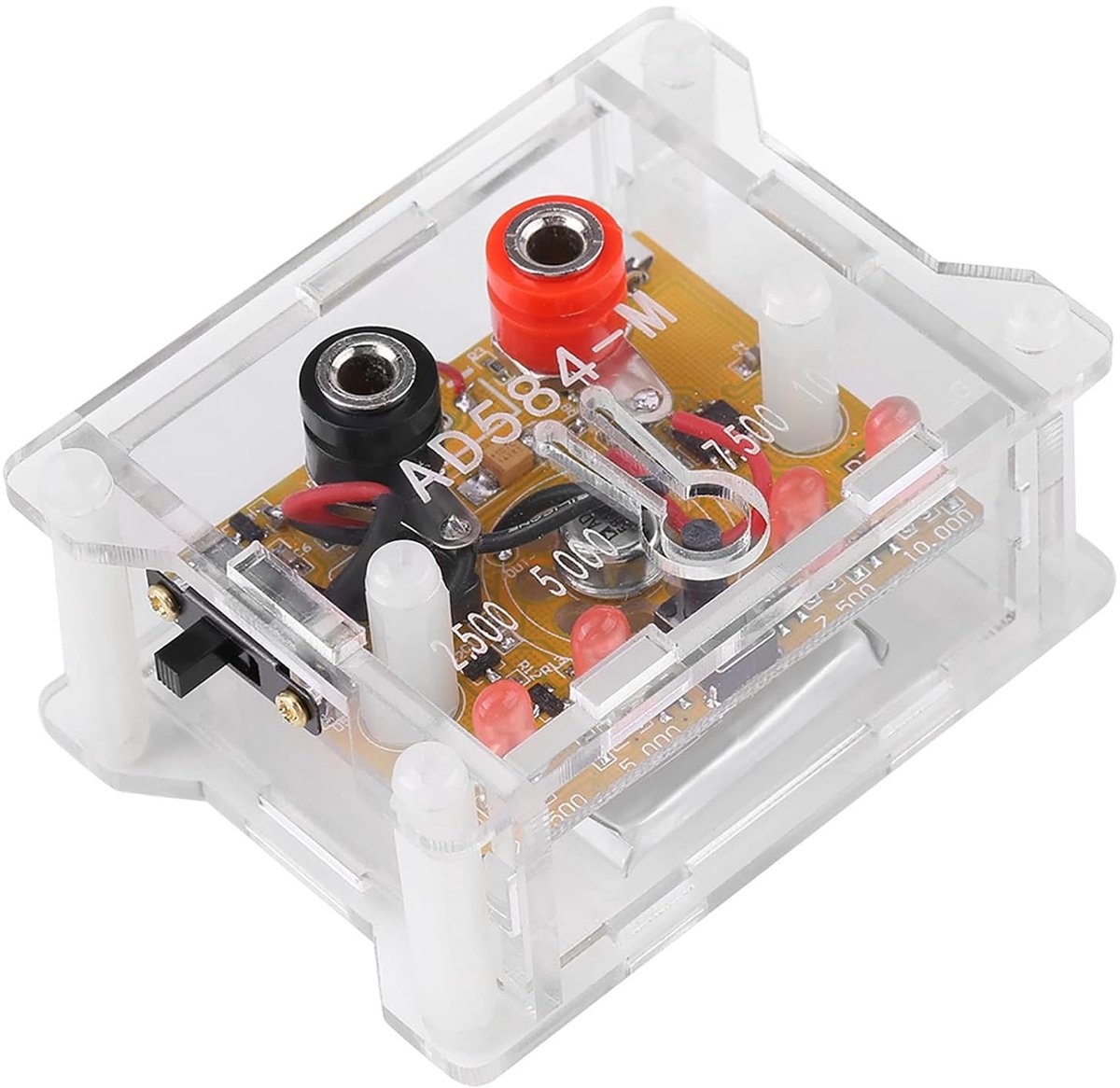 4-Kanaals Voltage Referentie Module met Hoge Precisie voor Industrie - 2.5V/5V/7.5V/10V, Stabiele Spanningsbron, Compacte Referentiekaart met Behuizing