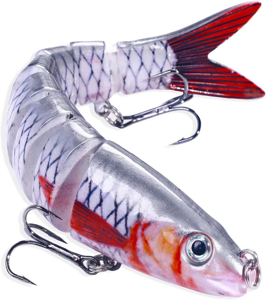 Wobbler Lures 13.5 cm voor Snoek, Meerval en Baars - Multi-Jointed Zwemvissen Aas en Accessoires voor Succesvolle Vissessies