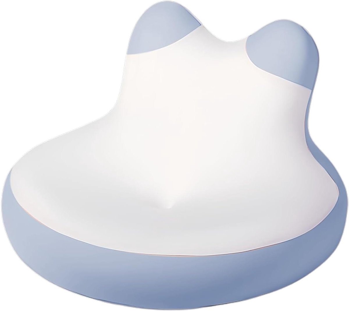Buikligkussen - Kussen Buikslapen - Comfortabel Slapen - Kattenoor Vorm - 49x18 cm - Blauw