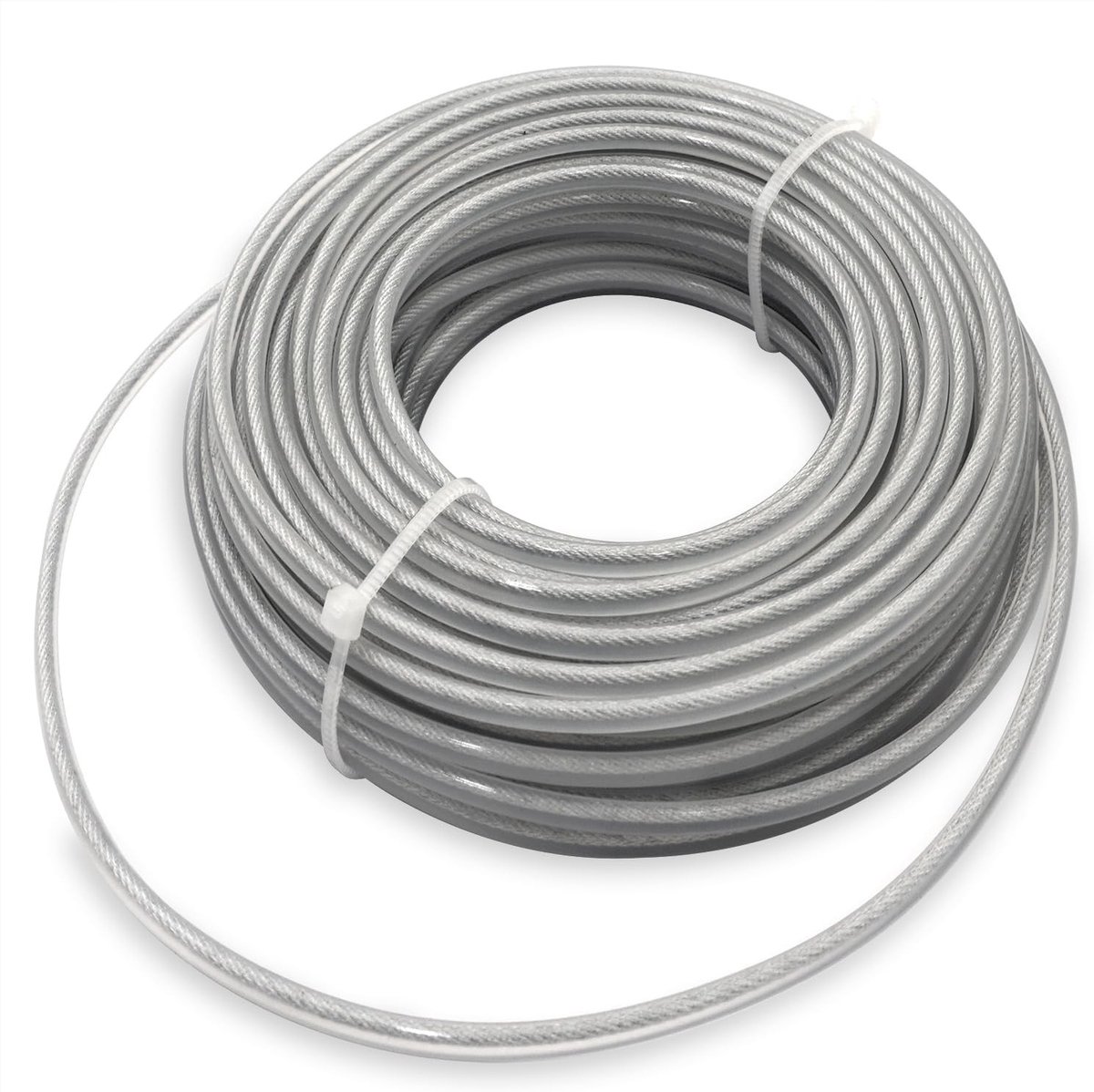 Duurzame Ronde Stalen Kern Grastrimmerlijn 0.07" 2.4mm x 15m - Sterke Onkruidstrimmer Draad met Nylon Omhulsel voor Tuinonderhoud en Landschapsverzorging